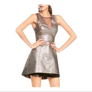 SEQUINED Hem Metallic Dress size 10